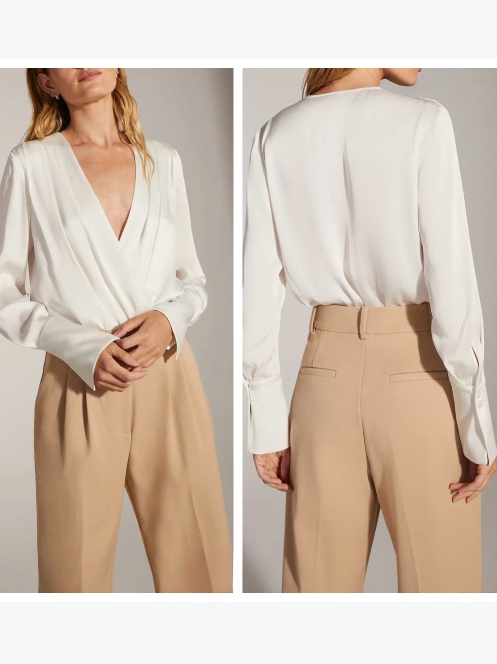 Favorite Daughter
The Date Blouse Thong Bodysuit Color: Ivory Sz M Medium used